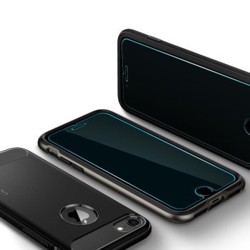 iPhone SE 2022 / 2020 iPhone 8/7 Uyumlu Cam Ekran Koruyucu, Spigen GLAS.tR SLIM 2 Adet