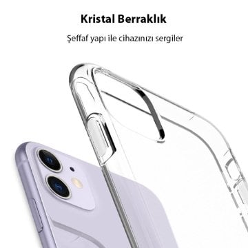 iPhone 11 Kılıf, Caseology Solid Flex Crystal Clear