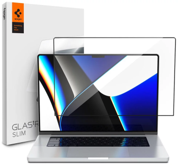 MacBook Pro 16'' (2023 / 2021) Cam Ekran Koruyucu, Spigen GLAS.tR SLIM