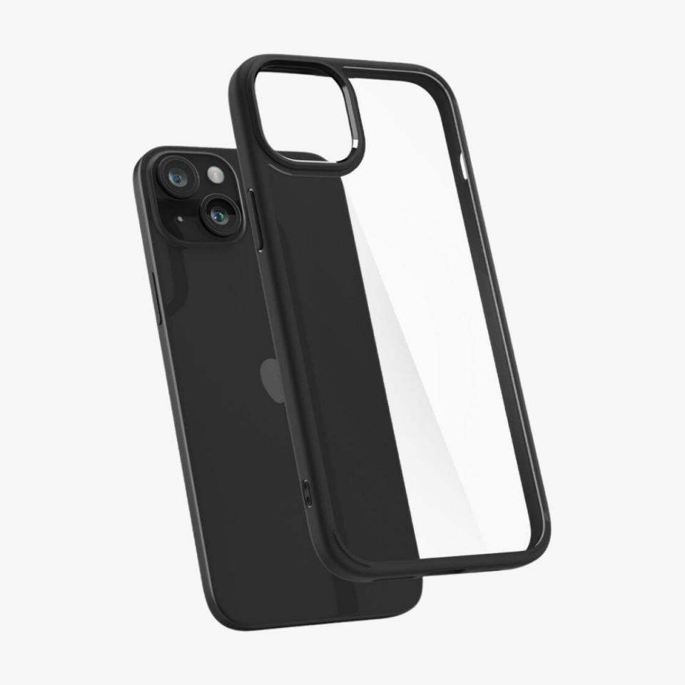 iPhone 15 Spigen Kılıf, Spigen Crystal Hybrid Matte Black