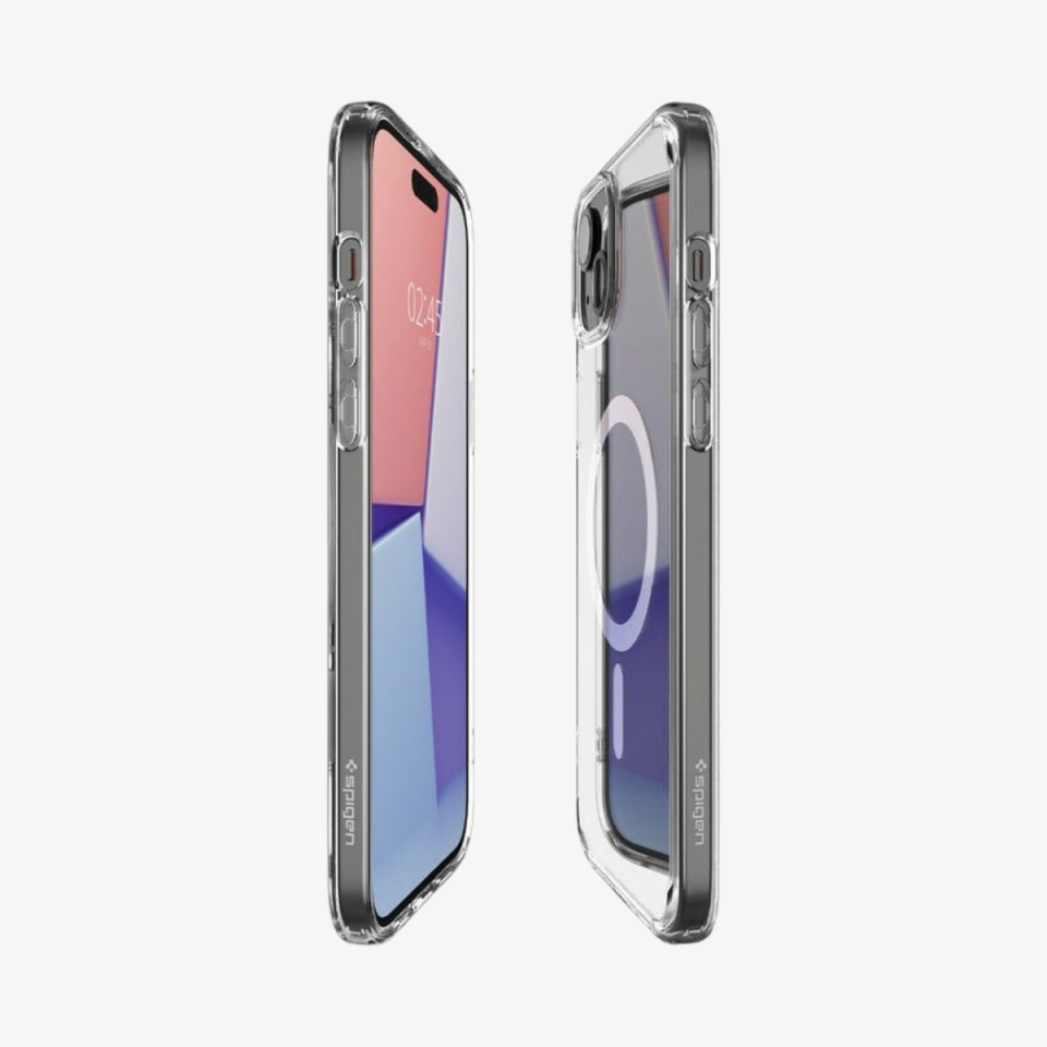 iPhone 15 Plus Kılıf, Spigen Crystal Hybrid (MagSafe uyumlu)