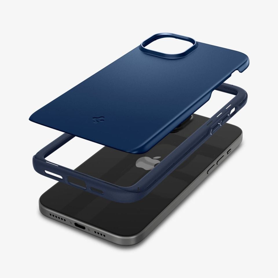 iPhone 15 Plus Kılıf, Spigen Thin Fit Navy Blue