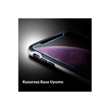 iPhone 11/XR Cam Ekran Koruyucu Kolay Kurulum, Spigen GLAS.tR EZ Fit Slim HD