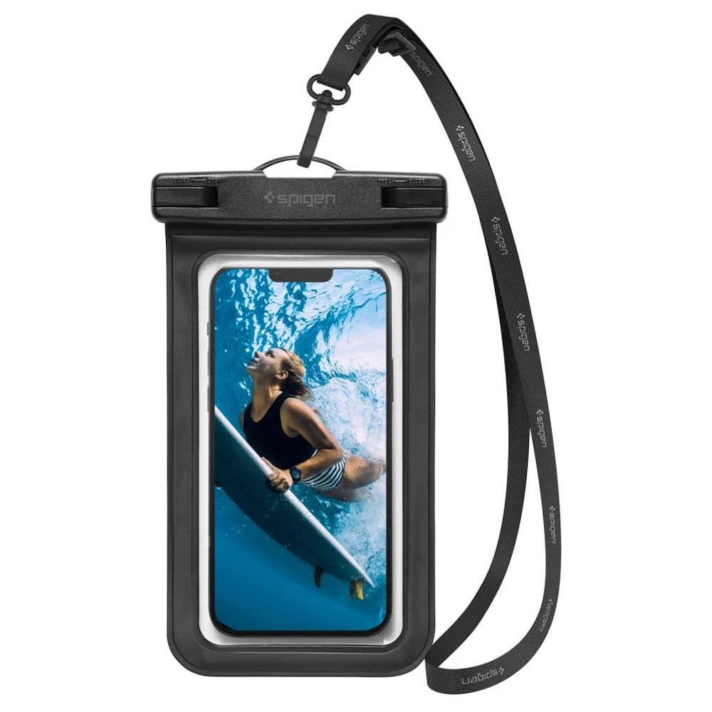 Spigen Aqua Shield WaterProof Universal (Tüm Cihazlarla Uyumlu) IPX8 Sertifikalı Su Geçirmez Kılıf Black