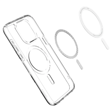 iPhone 15 Pro Kılıf, Spigen Crystal Hybrid (MagSafe uyumlu) White