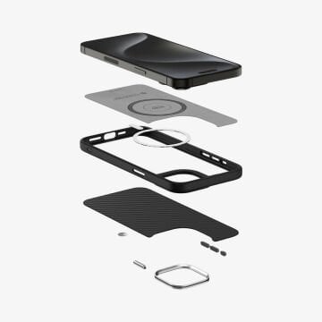 iPhone 15 Pro Kılıf, Spigen Enzo Aramid (MagSafe uyumlu) Matte Black