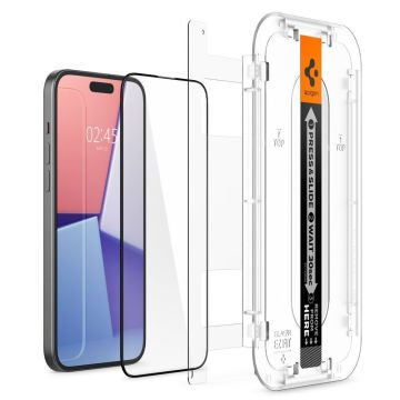 iPhone 15 Pro Cam Ekran Koruyucu Kolay Kurulum, Spigen Glas.tR EZ Fit FCB HD (1 adet)