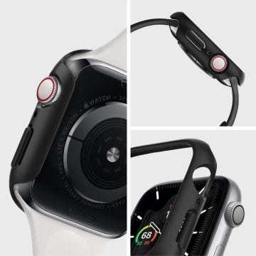 Apple Watch Seri (44mm) Kılıf, Spigen Thin Fit Black