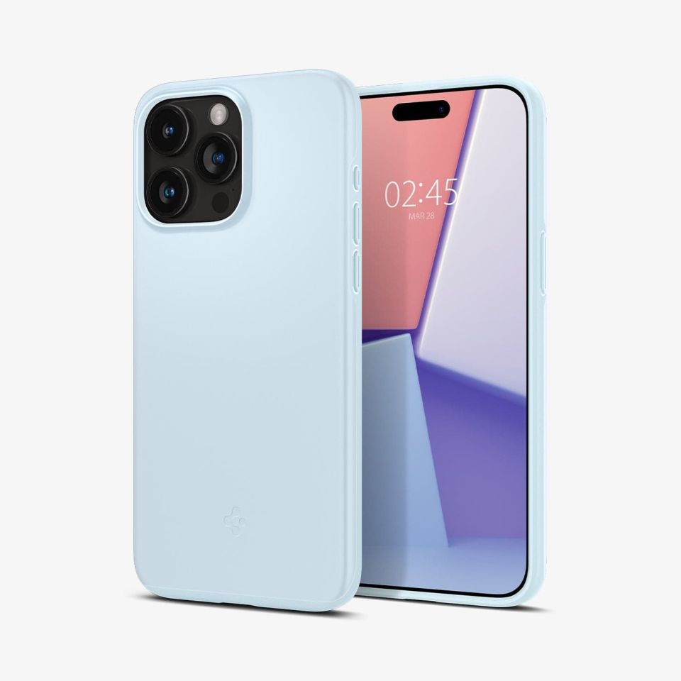 iPhone 15 Pro Max Kılıf, Spigen Thin Fit Mute Blue