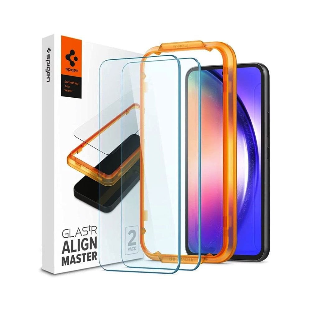 Galaxy A54 5G Cam Ekran Koruyucu, Spigen Kolay Kurulum Glas.tR AlignMaster Full Cover (2 Adet)