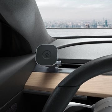 Spigen OneTap MagFit Tesla Model Y & 3 Uyumlu Ön Konsol Araç Tutucu ITT85-2 Black