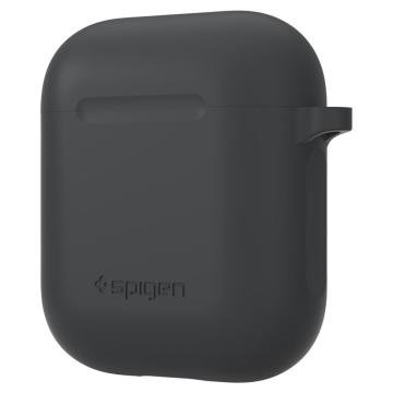 Spigen Apple AirPods 2/1 Nesil Uyumlu Kılıf Silicone Fit (Silikon) Charcoal