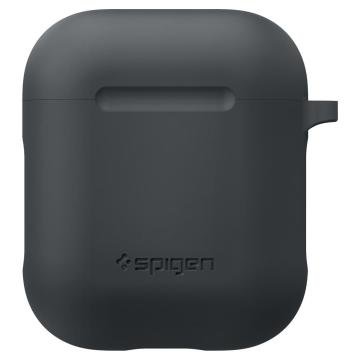 Spigen Apple AirPods 2/1 Nesil Uyumlu Kılıf Silicone Fit (Silikon) Charcoal