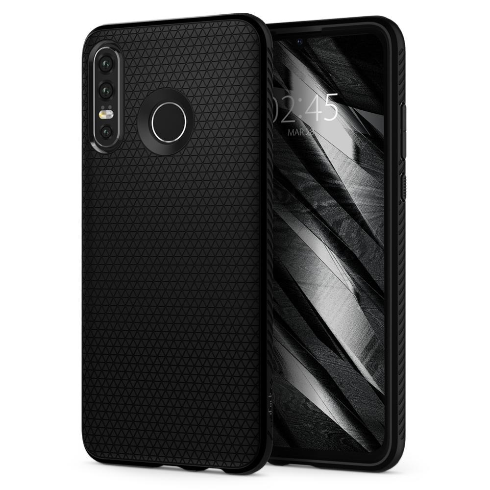 Huawei P30 Lite / Nova 4e Kılıf, Spigen Liquid Air Matte Black