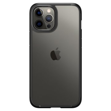 iPhone 12 Pro Max Kılıf, Spigen Crystal Hybrid Matte Black