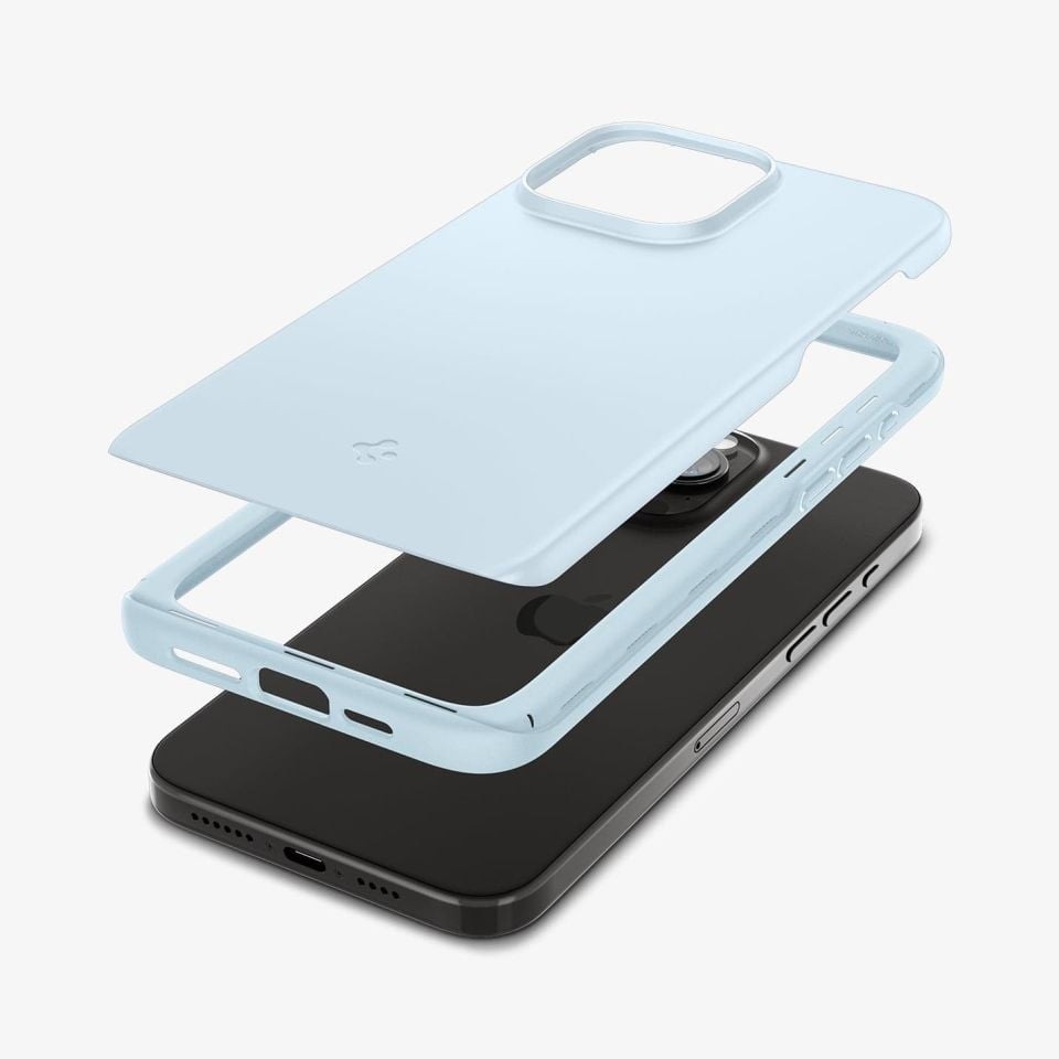 iPhone 15 Pro Kılıf, Spigen Thin Fit Mute Blue