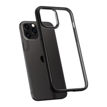 iPhone 12 Pro Max Kılıf, Spigen Crystal Hybrid Matte Black