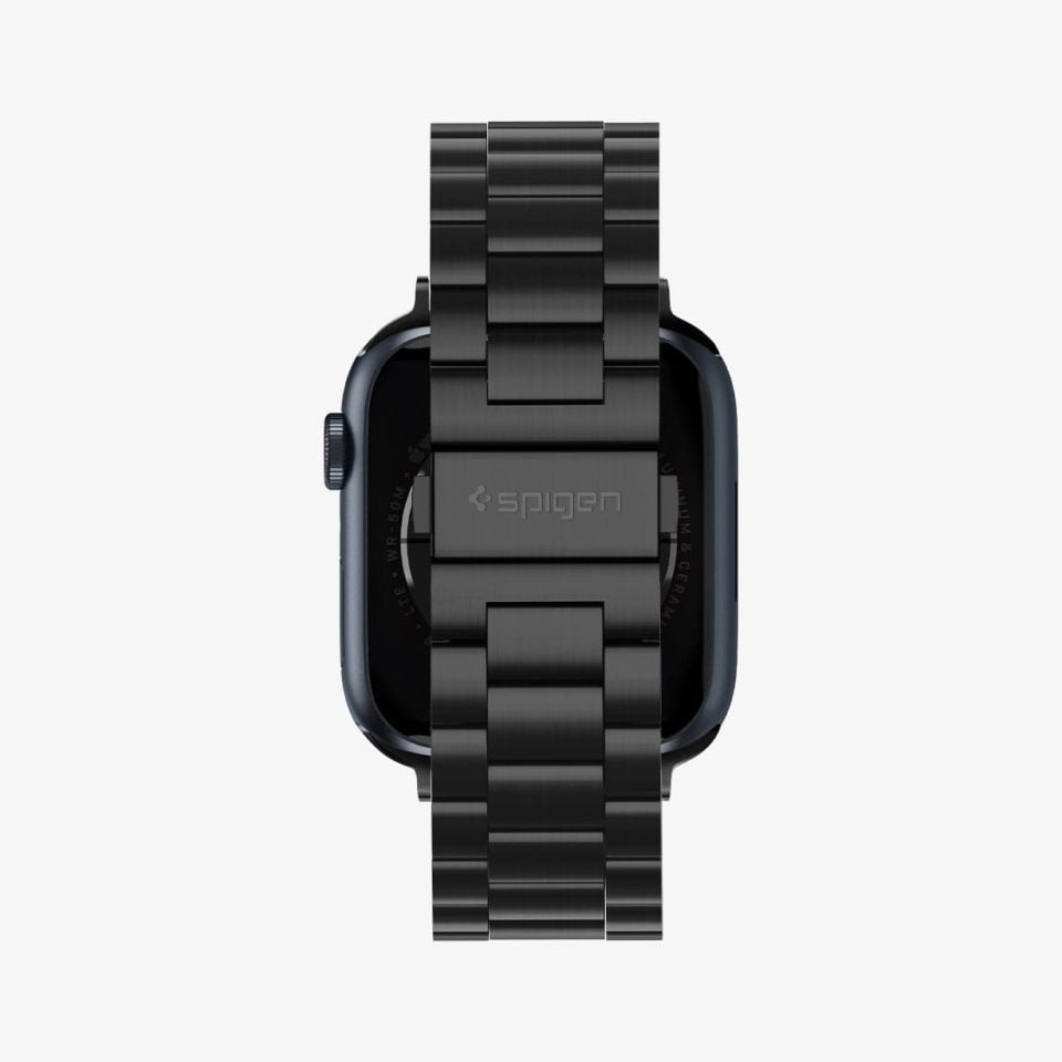 Apple Watch Serisi (49mm/45mm/44mm/42mm) Kayış Kordon, Spigen Watch Modern Fit Black
