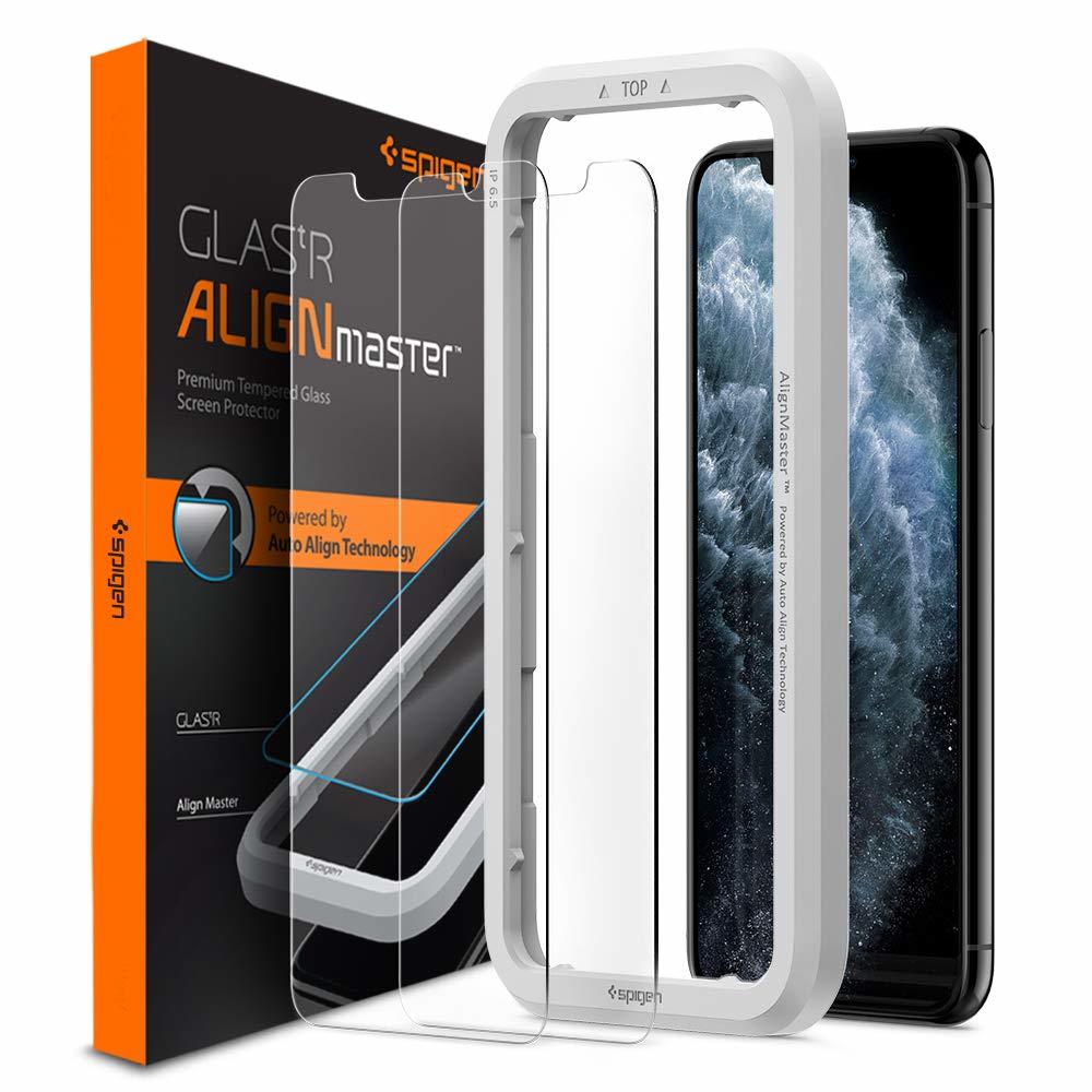 iPhone 11 Pro / XS / X Cam Ekran Koruyucu Kolay Kurulum, Spigen AlignMaster Glas tR (2 Adet)
