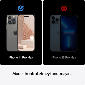 iPhone 14 Pro Max Cam Ekran Koruyucu, Spigen Tam Kaplayan Glas.tR Slim Full Cover