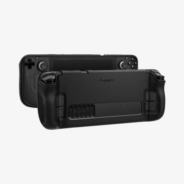 Spigen Steam Deck ile Uyumlu Kılıf Rugged Armor Black Matte Black