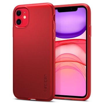 iPhone 11 Kılıf, Spigen Thin Fit Pro Red