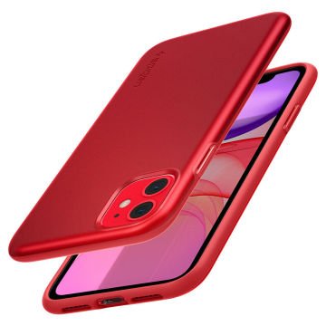 iPhone 11 Kılıf, Spigen Thin Fit Pro Red