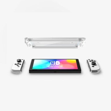 Spigen Nintendo Switch OLED ile Uyumlu Cam Ekran Koruyucu Kolay Kurulum GLAS.tR EZ Fit Slim HD (2 Adet) Clear