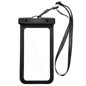 Spigen Universal Waterproof Tüm Cihazlarla Uyumlu IPX8  (25 Metre Dalış Sertifikalı) Su Geçirmez Kılıf Black