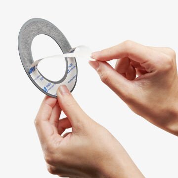 Spigen OneTap Metal Plate Ring (MagFit) MagSafe Özelliği Kazandırma Plakası (iPad & Tabletler ile Uyumlu) Space Gray Space Gray