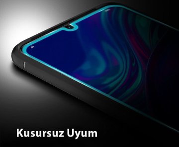 Huawei P smart 2019 Cam Ekran Koruyucu, Spigen Full Cover Glass Black