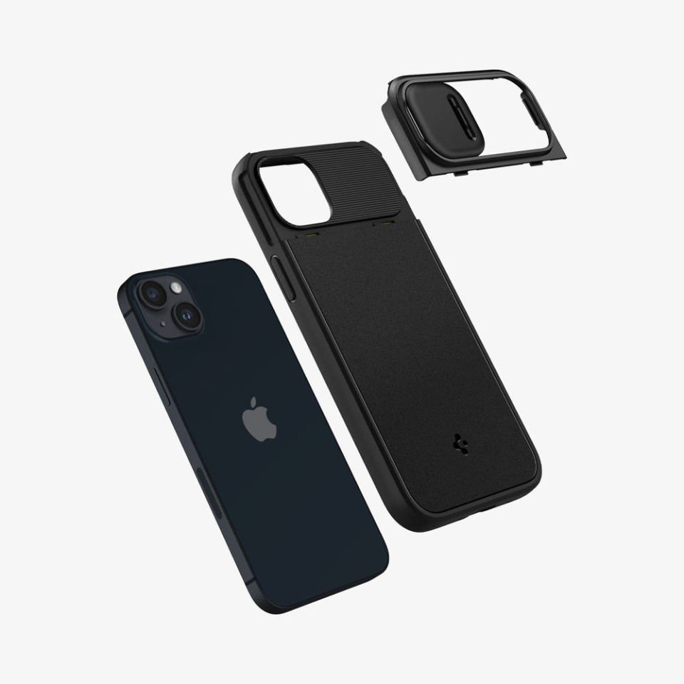iPhone 14 / iPhone 13 Kılıf, Spigen Optik Armor Magfit (Magsafe Uyumlu) Black