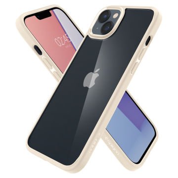 iPhone 14 Plus Kılıf, Spigen Crystal Hybrid Sand Beige