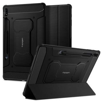 Galaxy Tab S8 Plus / S7 Plus Kılıf, Spigen Rugged Armor Pro Black