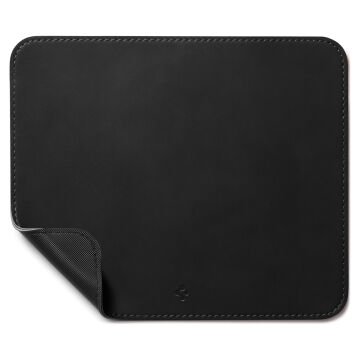 Spigen Regnum LD301 Orta Boy 25 x 21 Cm Mouse Pad (Velo Vegan Leather Technology) Black