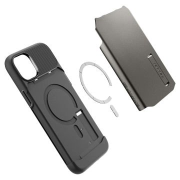 iPhone 14 / iPhone 13 Kılıf, Spigen Slim Armor Magfit (Magsafe Uyumlu) Gunmetal