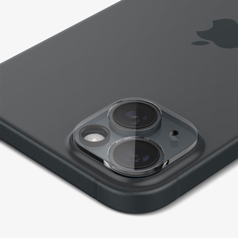 iPhone 15 / iPhone 15 Plus Kamera Lens Camı Koruyucu, Spigen Glas.tR Optik (2 Adet) Crystal Clear