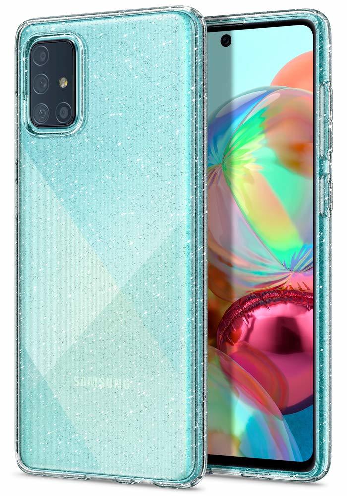 Galaxy A71 Kılıf, Spigen Liquid Crystal Glitter Crystal Quartz