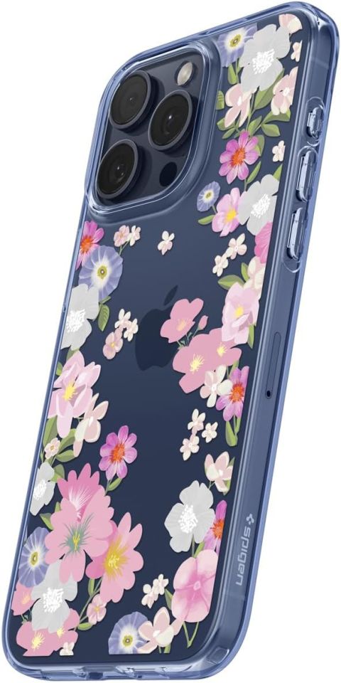 iPhone 15 Pro Kılıf, Spigen Liquid Crystal 4 Tarafı Tam Koruma Blossom
