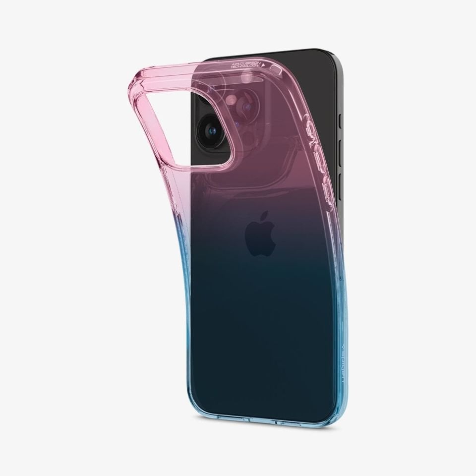 iPhone 15 Pro Kılıf, Spigen Liquid Crystal 4 Tarafı Tam Koruma Gradation Pink