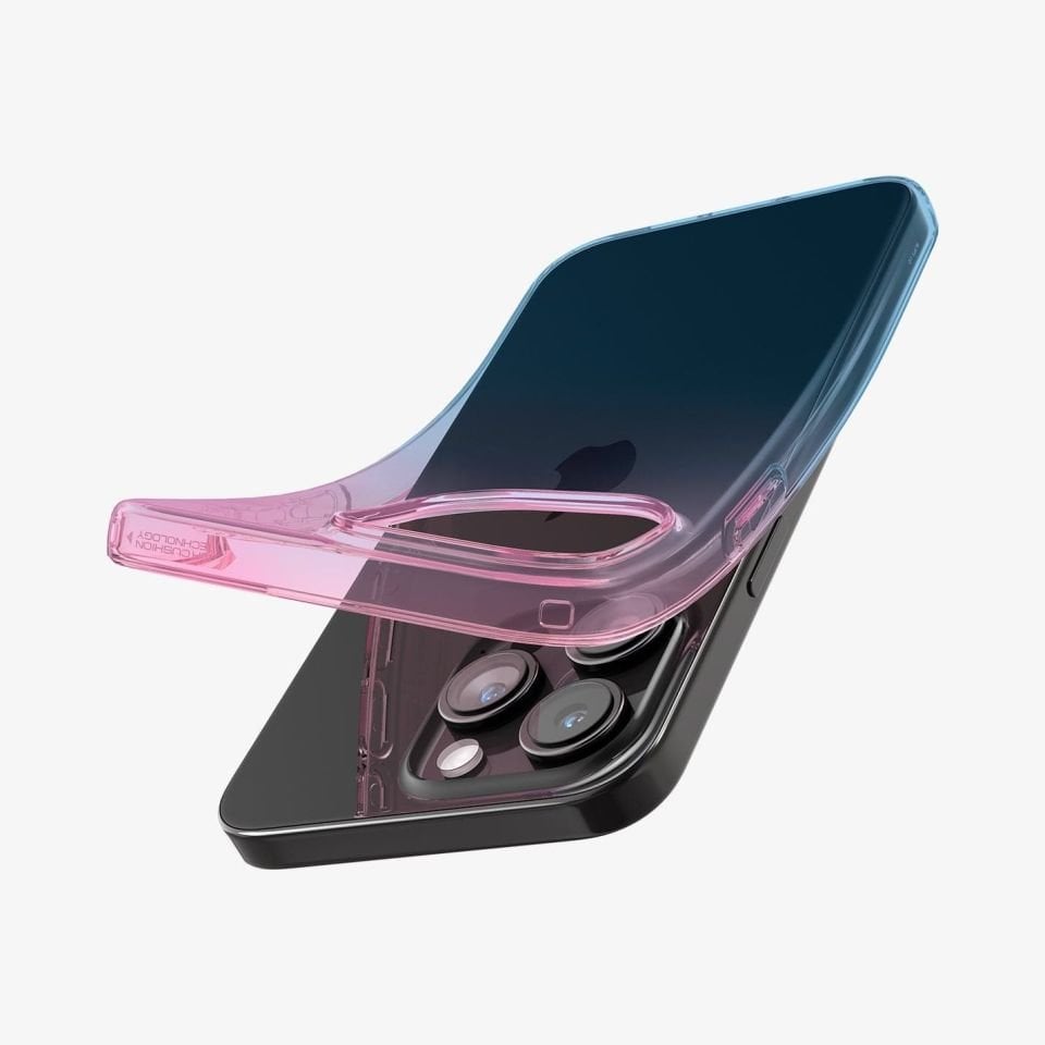 iPhone 15 Pro Kılıf, Spigen Liquid Crystal 4 Tarafı Tam Koruma Gradation Pink