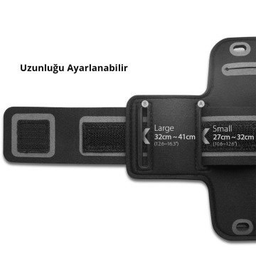 Spigen Velo Armband A700 Universal (Tüm Cihazlarla Uyumlu) Kılıf Spor için Kol Bandı Ter Geçirmez Black