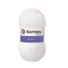 Kartopu Ak-Soft El Örgü İpliği 100 gr