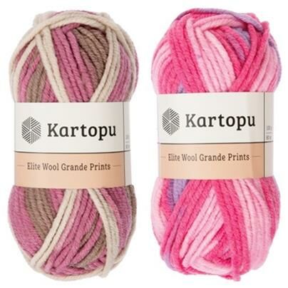 Kartopu Elite Wool Grande Prints El Örgü İpi