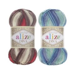 Alize Diva Batik Design El Örgü İpliği 100 gr