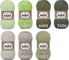 Nako Calico Pamuk Cotton El Örgü İpi İpliği Yünü