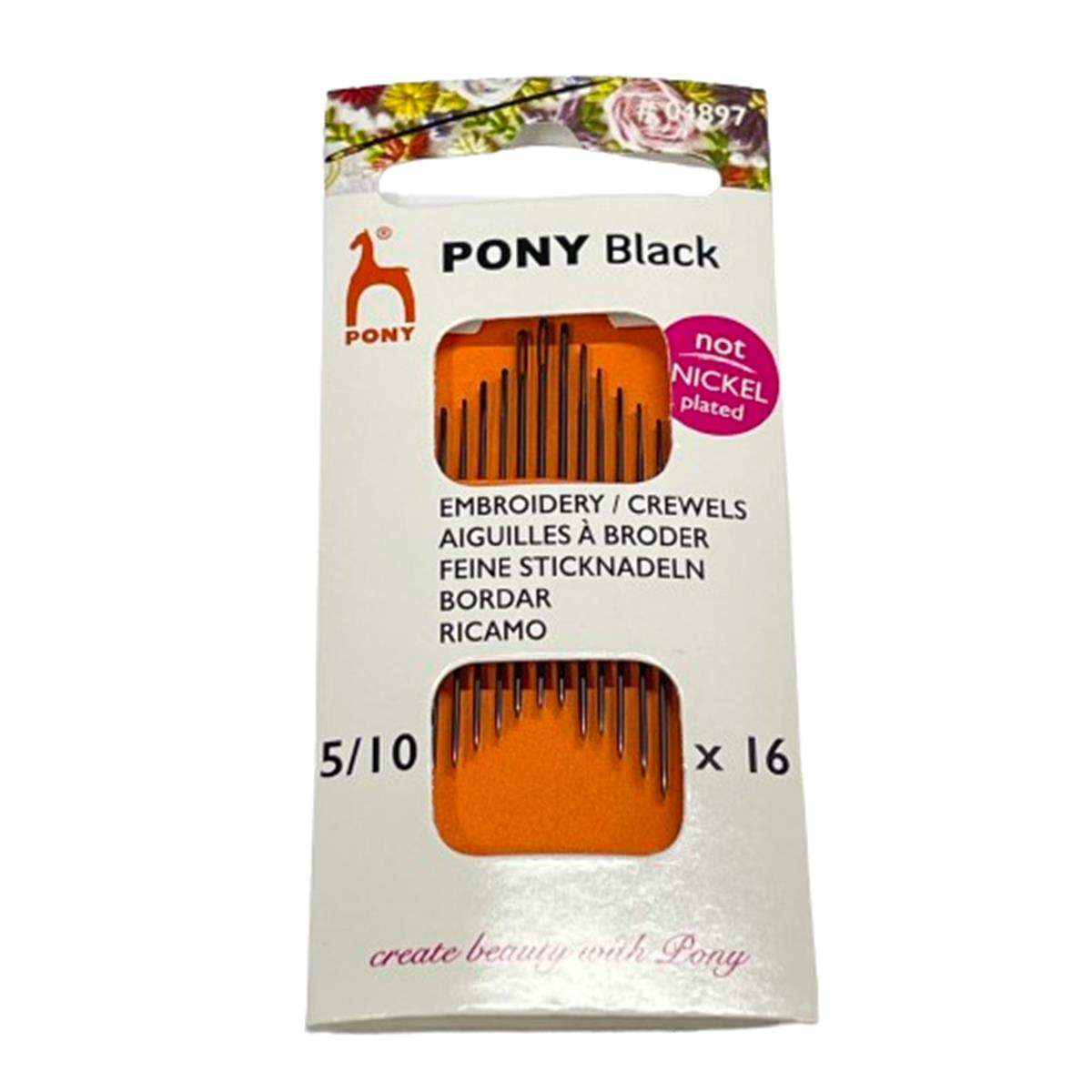 Pony Siyah Nakış İğnesi No:5-10 04897