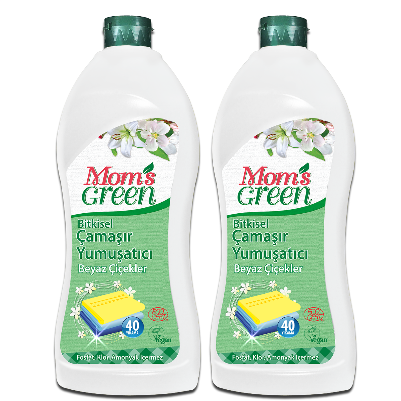 2'li Set Bitkisel Çamaşır Yumuşatıcı - BEYAZ ÇİÇEKLER ECO  80 YIKAMA