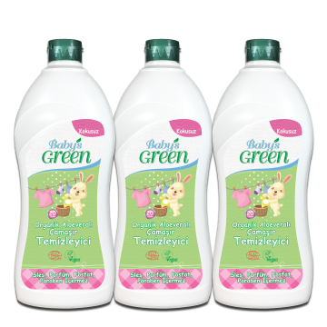 3'lü Set Organik Aloe Veralı Bebek Çamaşır Temizleyici - ECO 60 YIKAMA