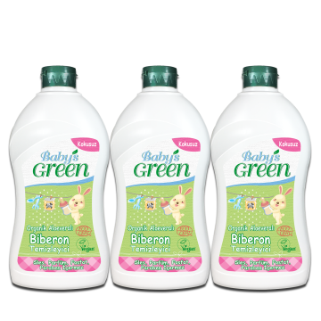 3'lü Set Organik Aloe Veralı Bebek Biberon Temizleyici - 3 Al 2 Öde - ECO 500 ml